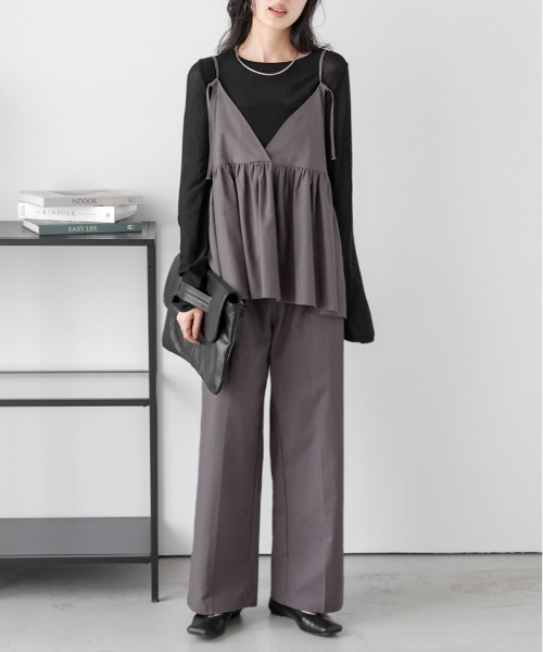 セール】前後2WAYビスチェ×パンツセットアップ（セットアップ）｜La