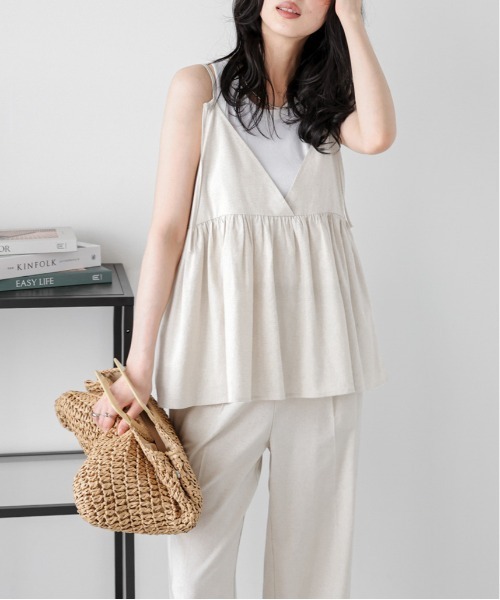 セール】前後2WAYビスチェ×パンツセットアップ（セットアップ）｜La