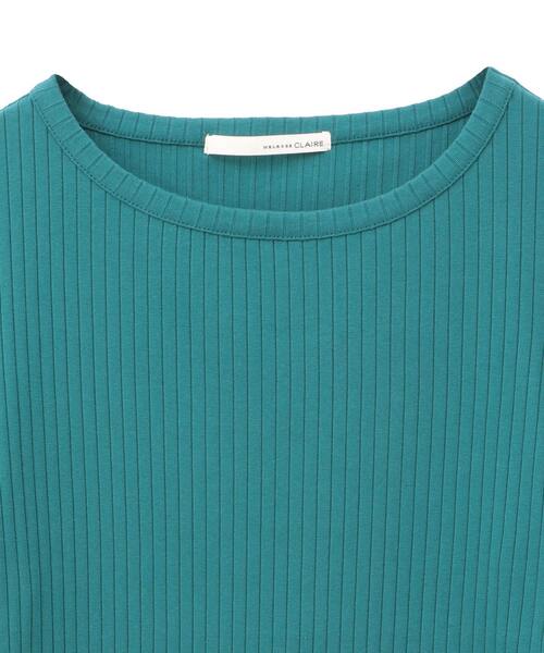 MELROSE claire(メルローズ クレール)の「【ワイドリブ万能5分袖カットプルオーバー】(Tシャツ/カットソー・レディース・ベージュ系その他/グリーン/ライトブラウン/ブラック・FREE)」の7枚目の写真
