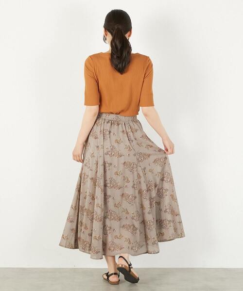 MELROSE claire(メルローズ クレール)の「【ワイドリブ万能5分袖カットプルオーバー】(Tシャツ/カットソー・レディース・ベージュ系その他/グリーン/ライトブラウン/ブラック・FREE)」の14枚目の写真