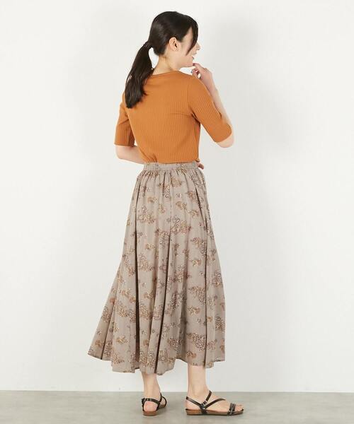 MELROSE claire(メルローズ クレール)の「【ワイドリブ万能5分袖カットプルオーバー】(Tシャツ/カットソー・レディース・ベージュ系その他/グリーン/ライトブラウン/ブラック・FREE)」の15枚目の写真