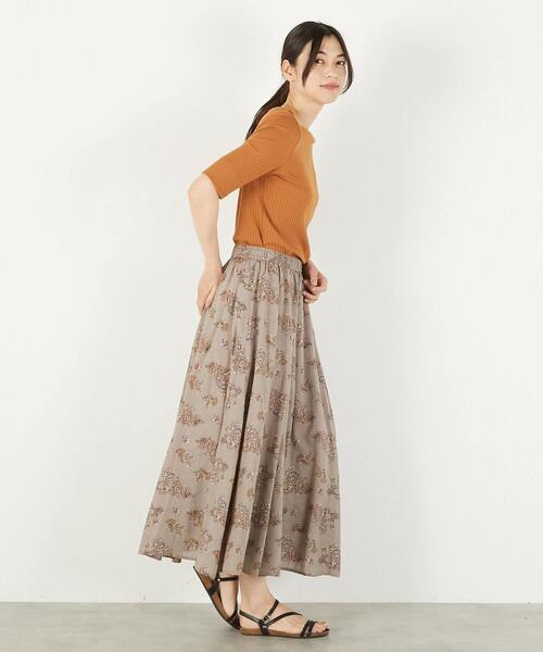 MELROSE claire(メルローズ クレール)の「【ワイドリブ万能5分袖カットプルオーバー】(Tシャツ/カットソー・レディース・ベージュ系その他/グリーン/ライトブラウン/ブラック・FREE)」の17枚目の写真