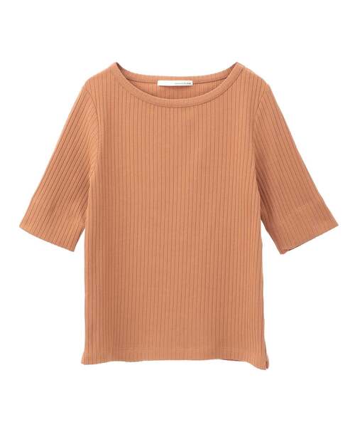 MELROSE claire(メルローズ クレール)の「【ワイドリブ万能5分袖カットプルオーバー】(Tシャツ/カットソー・レディース・ベージュ系その他/グリーン/ライトブラウン/ブラック・FREE)」の19枚目の写真