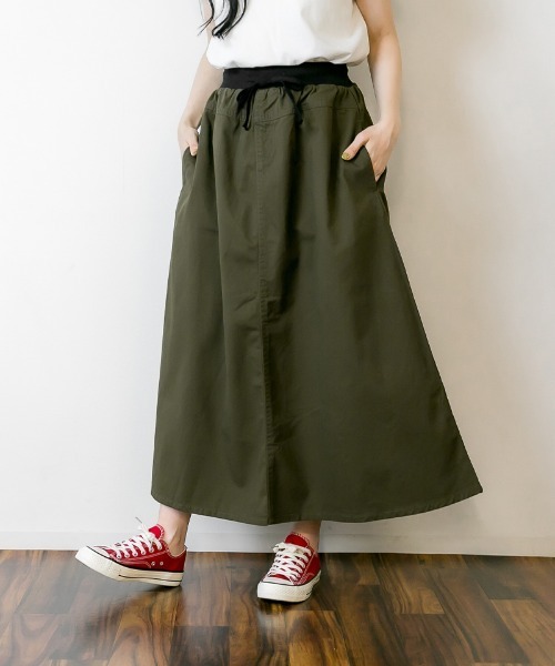 RCD(アールシーディー)の「ウエストリブツイルマキシスカート(スカート・レディース・ベージュ/ブラック/カーキ・M/L/LL/3L/4L)」の17枚目の写真