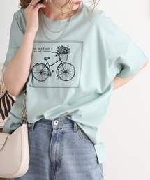 BRODIAEA 自転車刺繍半袖Tシャツ【日本製】