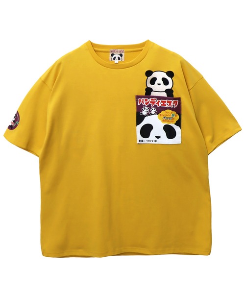 PANDIESTA（パンディエスタ）の「ごちそうパンダポケットTシャツ(M2)（Tシャツ/カットソー・メンズ・ブラック/ホワイト/マスタード・XXL/XL/L/M）」の4枚目の写真
