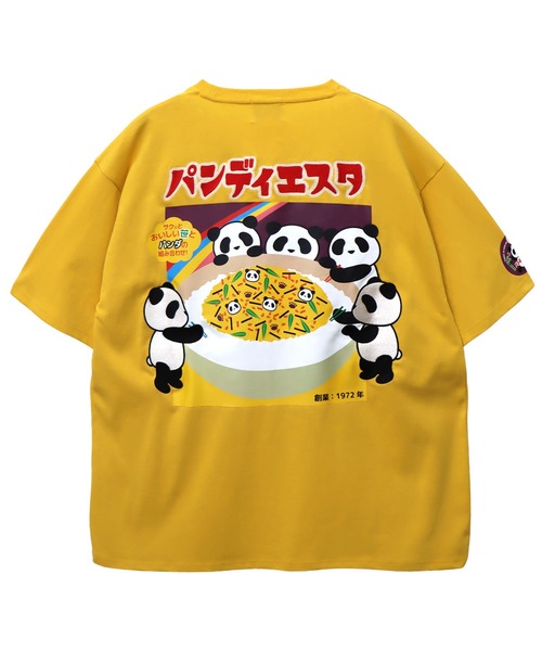 PANDIESTA（パンディエスタ）の「ごちそうパンダポケットTシャツ(M2)（Tシャツ/カットソー・メンズ・ブラック/ホワイト/マスタード・XXL/XL/L/M）」の8枚目の写真