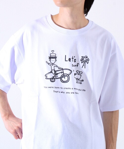 FREDY MAC（フレディーマック）の「【tuu/トゥー】白黒プリントTシャツ