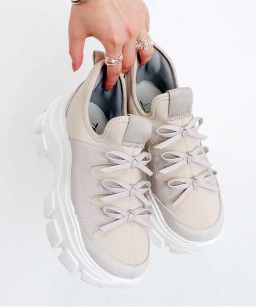 byあしながおじさん(バイアシナガオジサン)の「HANDSFREE|厚底バレエスリッポン 8490117(スニーカー・レディース・ネイビー/ブラック/アイボリー・22.5cm/23cm/23.5cm/24cm/24.5cm)」の19枚目の写真