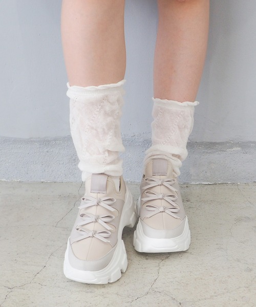 byあしながおじさん(バイアシナガオジサン)の「HANDSFREE|厚底バレエスリッポン 8490117(スニーカー・レディース・ネイビー/ブラック/アイボリー・22.5cm/23cm/23.5cm/24cm/24.5cm)」の20枚目の写真