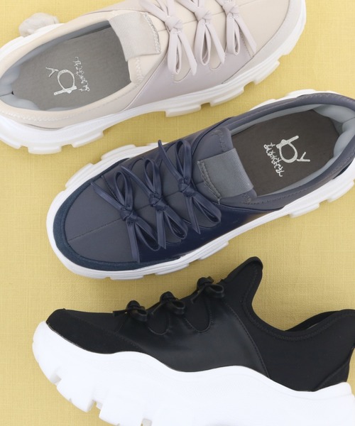 byあしながおじさん(バイアシナガオジサン)の「HANDSFREE|厚底バレエスリッポン 8490117(スニーカー・レディース・ネイビー/ブラック/アイボリー・22.5cm/23cm/23.5cm/24cm/24.5cm)」の16枚目の写真