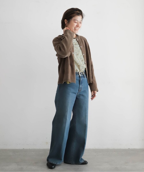 NOMBRE IMPAIR（ノンブルアンペール）の「ペイズリーPT　ベルベットパイピングBL（シャツ/ブラウス・レディース・ホワイト/ブルー・FREE）」の18枚目の写真