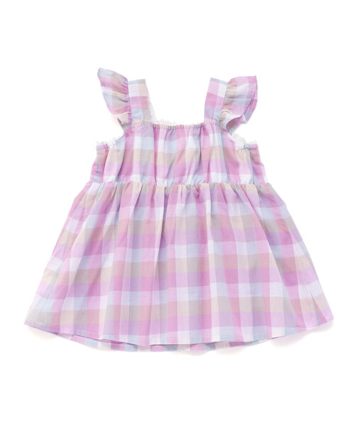 SLAP SLIP（スラップスリップ）の「マドラスチェック肩フリルチュニック(90~130cm)（シャツ/ブラウス・キッズ・ブルー系その他/ピンク系その他・90cm/130cm/100cm/120cm/110cm）」の11枚目の写真