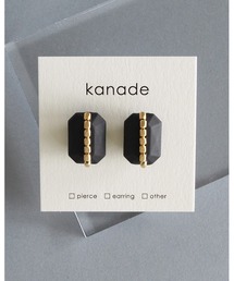 tone（トーン）の「【kanade】レクタングルブラックイヤリング(MA)（イヤリング・レディース）」