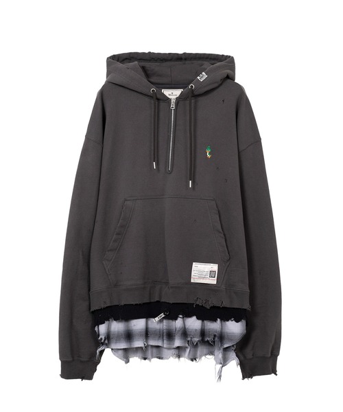 Maison MIHARA YASUHIRO（メゾンミハラヤスヒロ）の「Triple Layered Half-zip Hoodie（スウェット・メンズ・グレー/ブラック・44/46/48）」の2枚目の写真