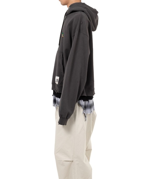 Maison MIHARA YASUHIRO（メゾンミハラヤスヒロ）の「Triple Layered Half-zip Hoodie（スウェット・メンズ・グレー/ブラック・44/46/48）」の4枚目の写真