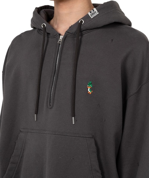 Maison MIHARA YASUHIRO（メゾンミハラヤスヒロ）の「Triple Layered Half-zip Hoodie（スウェット・メンズ・グレー/ブラック・44/46/48）」の7枚目の写真