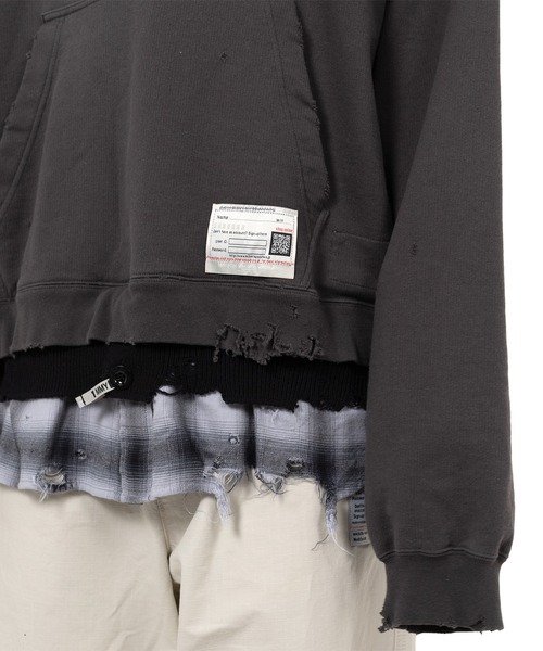 Maison MIHARA YASUHIRO（メゾンミハラヤスヒロ）の「Triple Layered Half-zip Hoodie（スウェット・メンズ・グレー/ブラック・44/46/48）」の8枚目の写真