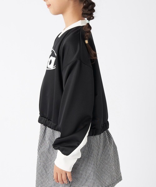 FILA（フィラ）の「ショート丈切替スウェット（スウェット・キッズ・杢グレー/ブラック・150/160/130/140/170）」の9枚目の写真