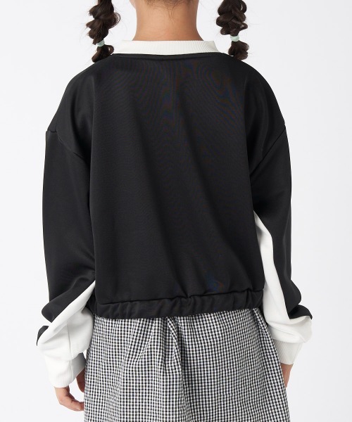 FILA（フィラ）の「ショート丈切替スウェット（スウェット・キッズ・杢グレー/ブラック・150/160/130/140/170）」の10枚目の写真