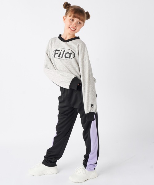 FILA（フィラ）の「ショート丈切替スウェット（スウェット・キッズ・杢グレー/ブラック・150/160/130/140/170）」の16枚目の写真