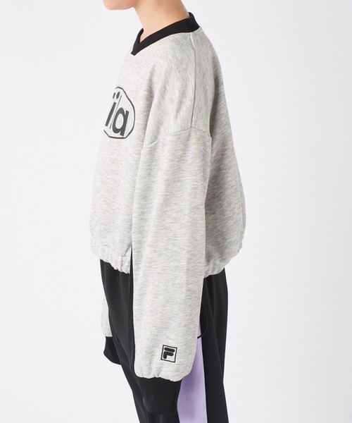 FILA（フィラ）の「ショート丈切替スウェット（スウェット・キッズ・杢グレー/ブラック・150/160/130/140/170）」の19枚目の写真