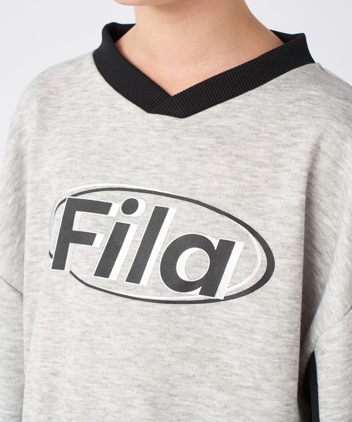 FILA（フィラ）の「ショート丈切替スウェット（スウェット・キッズ・杢グレー/ブラック・150/160/130/140/170）」の21枚目の写真