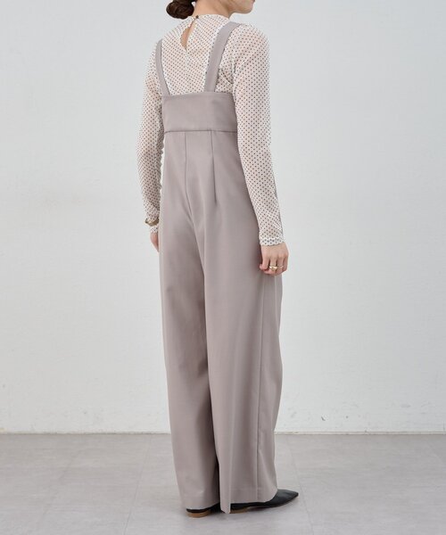 SHENERY（シーナリー）の「ハイウエストサロペット（サロペット/オーバーオール・レディース・ライトグレー/ブラック・36/38）」の8枚目の写真