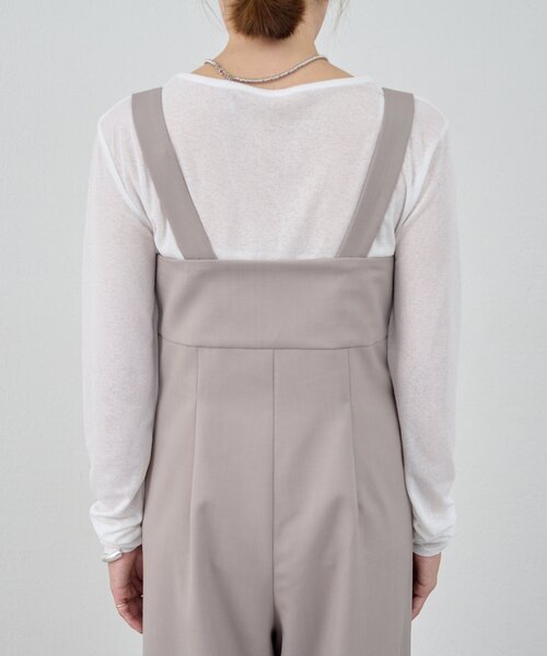 SHENERY（シーナリー）の「ハイウエストサロペット（サロペット/オーバーオール・レディース・ライトグレー/ブラック・36/38）」の17枚目の写真