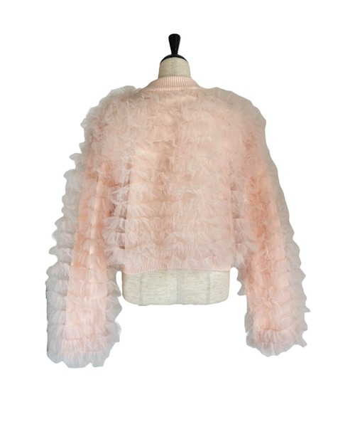 HONEY MI HONEY(ハニーミーハニー)の「【ZOZO限定】volume tulle knit tops(ニット/セーター・レディース・オフホワイト/グレー/サックスブルー/ピンク・FREE)」の5枚目の写真