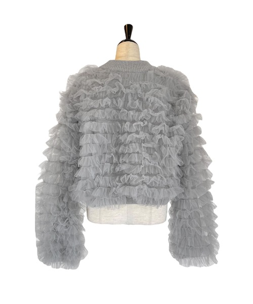 HONEY MI HONEY(ハニーミーハニー)の「【ZOZO限定】volume tulle knit tops(ニット/セーター・レディース・オフホワイト/グレー/サックスブルー/ピンク・FREE)」の7枚目の写真