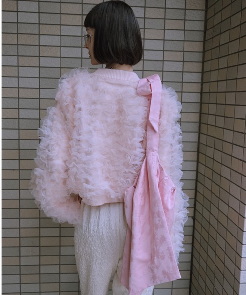 セール】【ZOZO限定】volume tulle knit tops（ニット/セーター