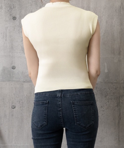 Miniministore(ミニミニストア)の「サマーニット フレンチスリーブ トップス(Tシャツ/カットソー・レディース・ホワイト/ブラック/アイボリー・FREE)」の17枚目の写真