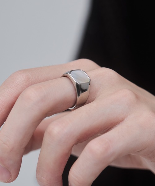 WYZ surgical stainless（ダブリューワイジィーサージカルステンレス）の「【 金属アレルギー対応 】印台リング サージカルステンレス（リング・メンズ・シルバー・16号/20号/18号）」の8枚目の写真