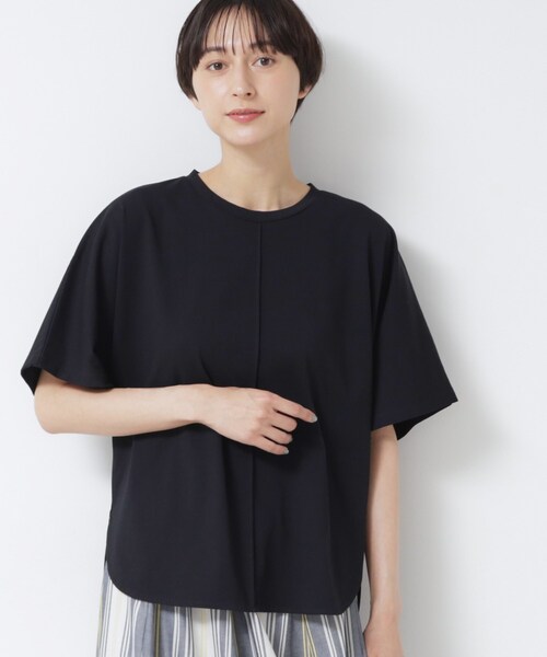 Dessin(デッサン)の「【洗える】フレアカットソー(Tシャツ/カットソー・レディース・ホワイト系/ブラック/ボルドー・00/03/02/01)」の8枚目の写真
