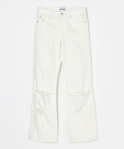 BEEDEN(ビーデン)の「OVER CRUSH SEMI LOOSE DENIM(デニムパンツ・レディース・ホワイト/ブルー・MEDIUM/SMALL)」の9枚目の写真