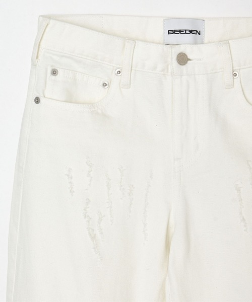 BEEDEN(ビーデン)の「OVER CRUSH SEMI LOOSE DENIM(デニムパンツ・レディース・ホワイト/ブルー・MEDIUM/SMALL)」の10枚目の写真