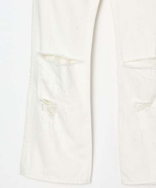 BEEDEN(ビーデン)の「OVER CRUSH SEMI LOOSE DENIM(デニムパンツ・レディース・ホワイト/ブルー・MEDIUM/SMALL)」の12枚目の写真