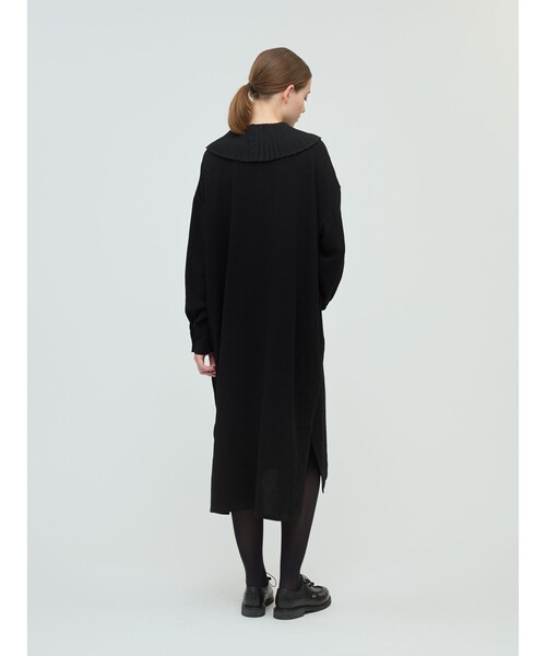 mizuiroind（ミズイロインド）の「mizuiro ind プリーツカラーワンピース（ワンピース・レディース・ブラック/ネイビー/ブラック系その他2・FREE）」の15枚目の写真