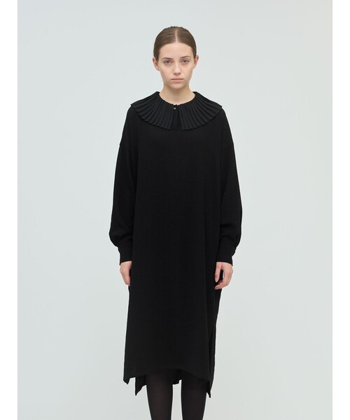 mizuiroind（ミズイロインド）の「mizuiro ind プリーツカラーワンピース（ワンピース・レディース・ブラック/ネイビー/ブラック系その他2・FREE）」の14枚目の写真