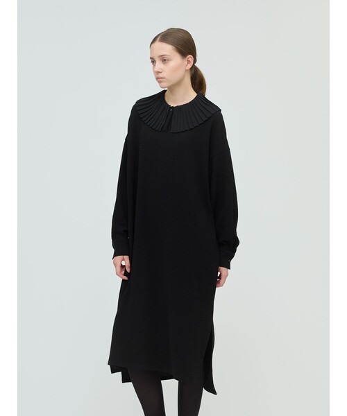 mizuiroind（ミズイロインド）の「mizuiro ind プリーツカラーワンピース（ワンピース・レディース・ブラック/ネイビー/ブラック系その他2・FREE）」の13枚目の写真