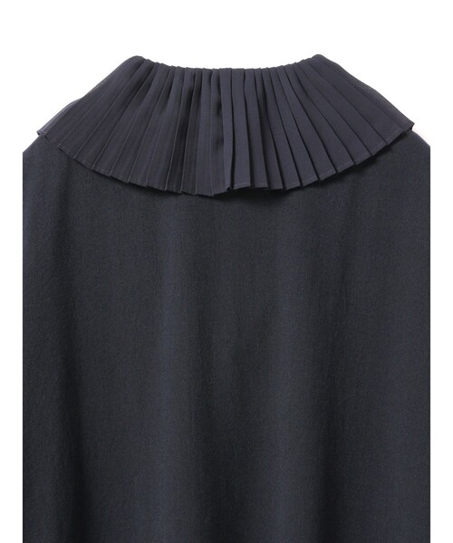 mizuiroind（ミズイロインド）の「mizuiro ind プリーツカラーワンピース（ワンピース・レディース・ブラック/ネイビー/ブラック系その他2・FREE）」の5枚目の写真