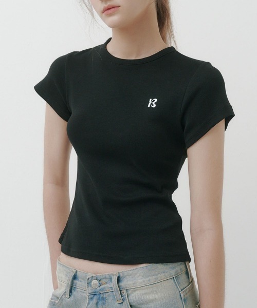 BEIDELLI（ベイデリー）の「[MADE] エルロレタリングベーシック半袖Tシャツ（Tシャツ/カットソー・レディース・ホワイト/ブラック/グレー・FREE）」の2枚目の写真