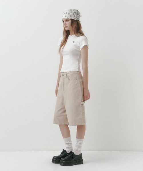 BEIDELLI（ベイデリー）の「[MADE] エルロレタリングベーシック半袖Tシャツ（Tシャツ/カットソー・レディース・ホワイト/ブラック/グレー・FREE）」の7枚目の写真