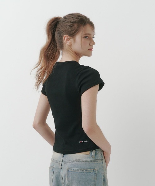 BEIDELLI（ベイデリー）の「[MADE] エルロレタリングベーシック半袖Tシャツ（Tシャツ/カットソー・レディース・ホワイト/ブラック/グレー・FREE）」の15枚目の写真