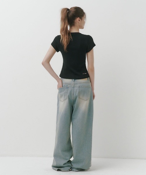 BEIDELLI（ベイデリー）の「[MADE] エルロレタリングベーシック半袖Tシャツ（Tシャツ/カットソー・レディース・ホワイト/ブラック/グレー・FREE）」の17枚目の写真