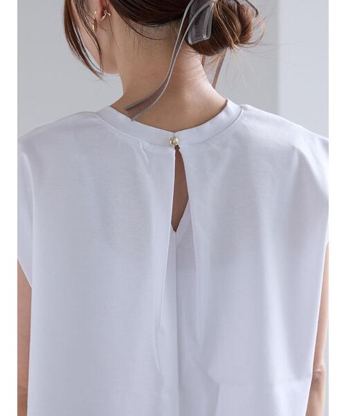 Te chichi(テチチ)の「シルケットノースリーブチュニック(Tシャツ/カットソー・レディース・ブラック/ブラウン/オフホワイト/ブルー・F)」の20枚目の写真