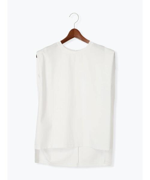 Te chichi(テチチ)の「シルケットノースリーブチュニック(Tシャツ/カットソー・レディース・ブラック/ブラウン/オフホワイト/ブルー・F)」の21枚目の写真