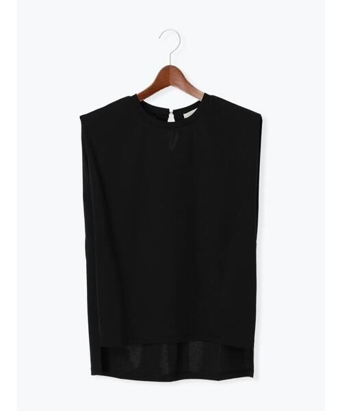 Te chichi(テチチ)の「シルケットノースリーブチュニック(Tシャツ/カットソー・レディース・ブラック/ブラウン/オフホワイト/ブルー・F)」の22枚目の写真