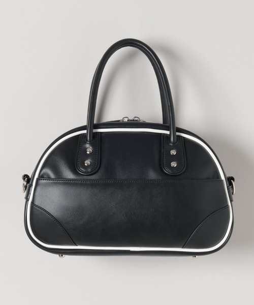 JEANASIS（ジーナシス）の「ミニロゴボウリングBAG/579610（ショルダーバッグ・レディース・ブラック/ホワイト/グリーン・FREE）」の8枚目の写真